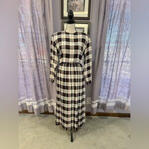 Vintage Rabbit Rabbit Rabbit Plaid Dress